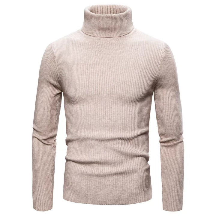 Herren modischer Rollkragenpullover mit feiner Rippstruktur Drune