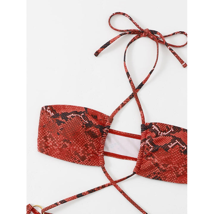 Damen Bikini-Set mit raffiniertem Wickel-Design und eleganten Cross-Trägern Drune