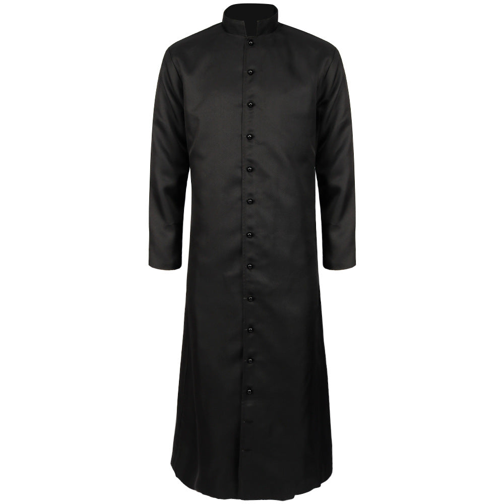 Damen nan eleganter Maxicape-Mantel mit gestuften Schultercapes und Stehkragen Drune