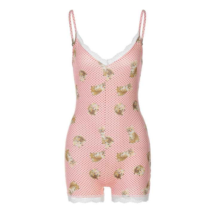 Damen sexy Overall mit Leopardenmuster Drune