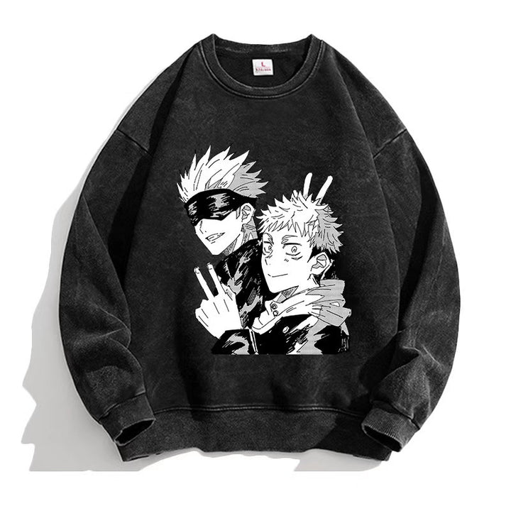 Damen Sweatshirt mit kreativem Anime-Motiv Drune