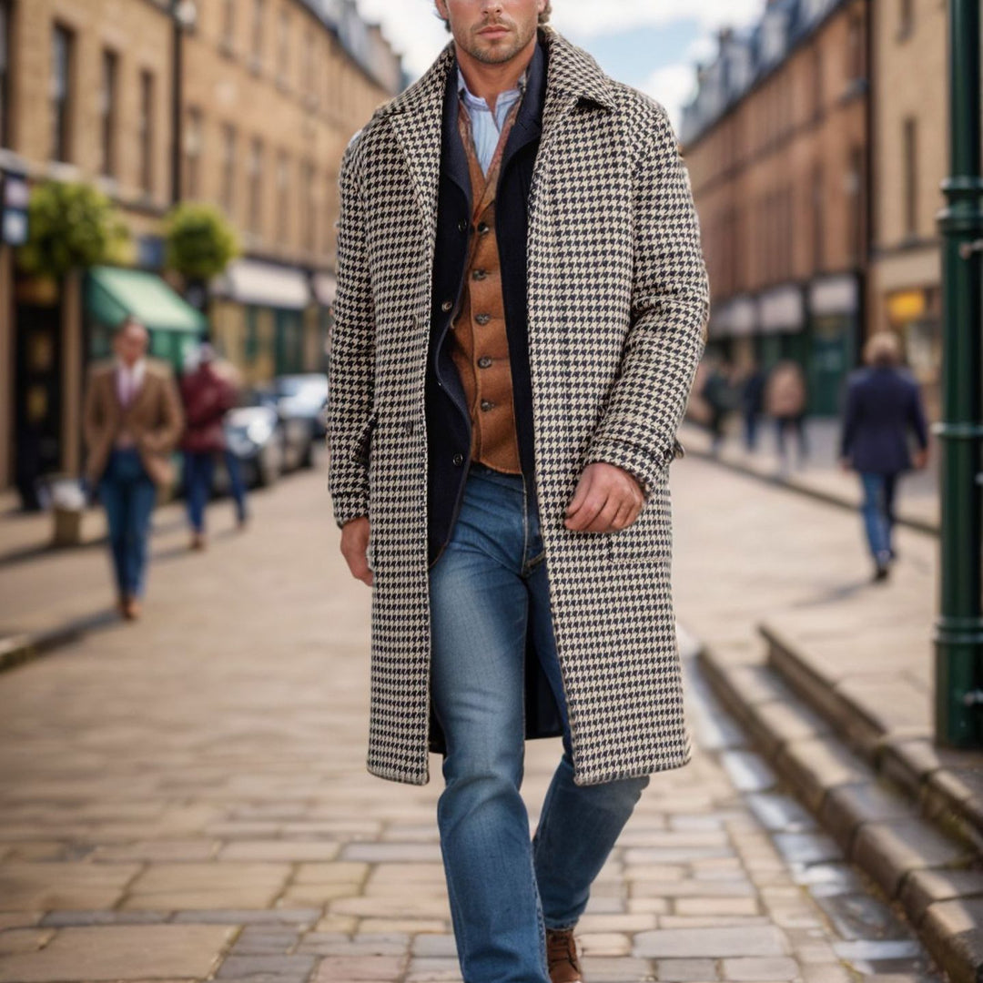 Herren klassischer Wollmantel Drune