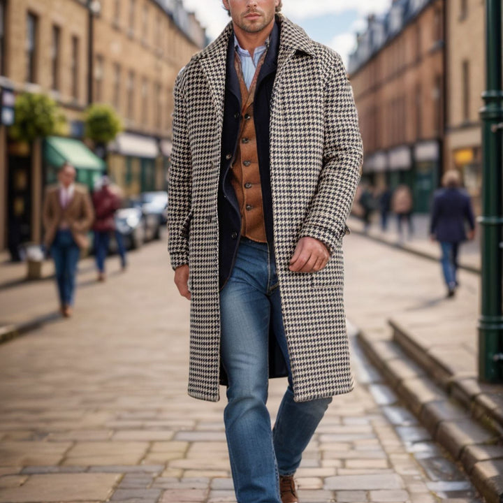 Herren klassischer Wollmantel Drune