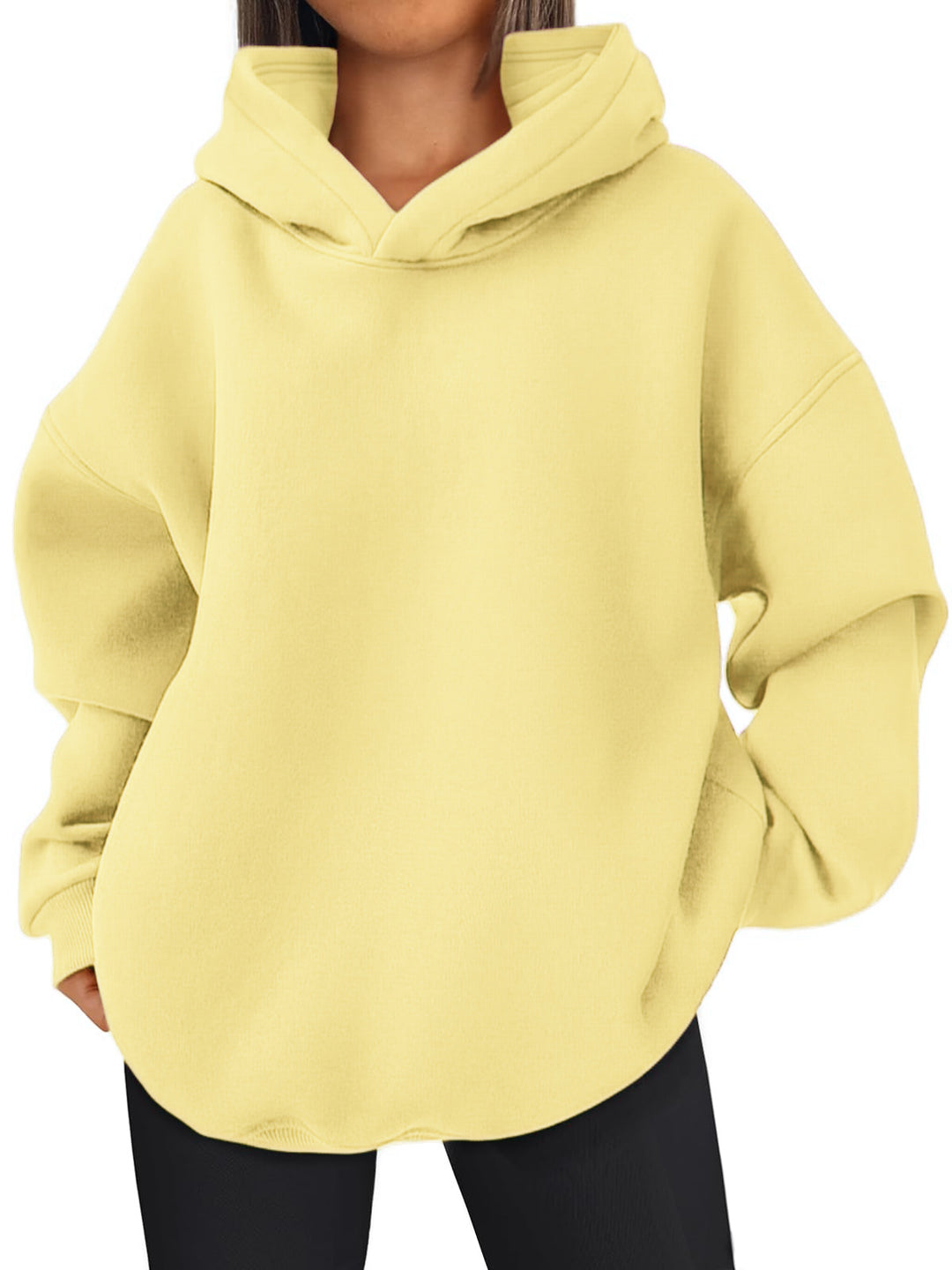 Damen Oversized Bequemer Pullover Hoodie Drune