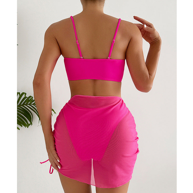 Damen Bikini-Set mit elegantem Bustier und modischem Rock Drune