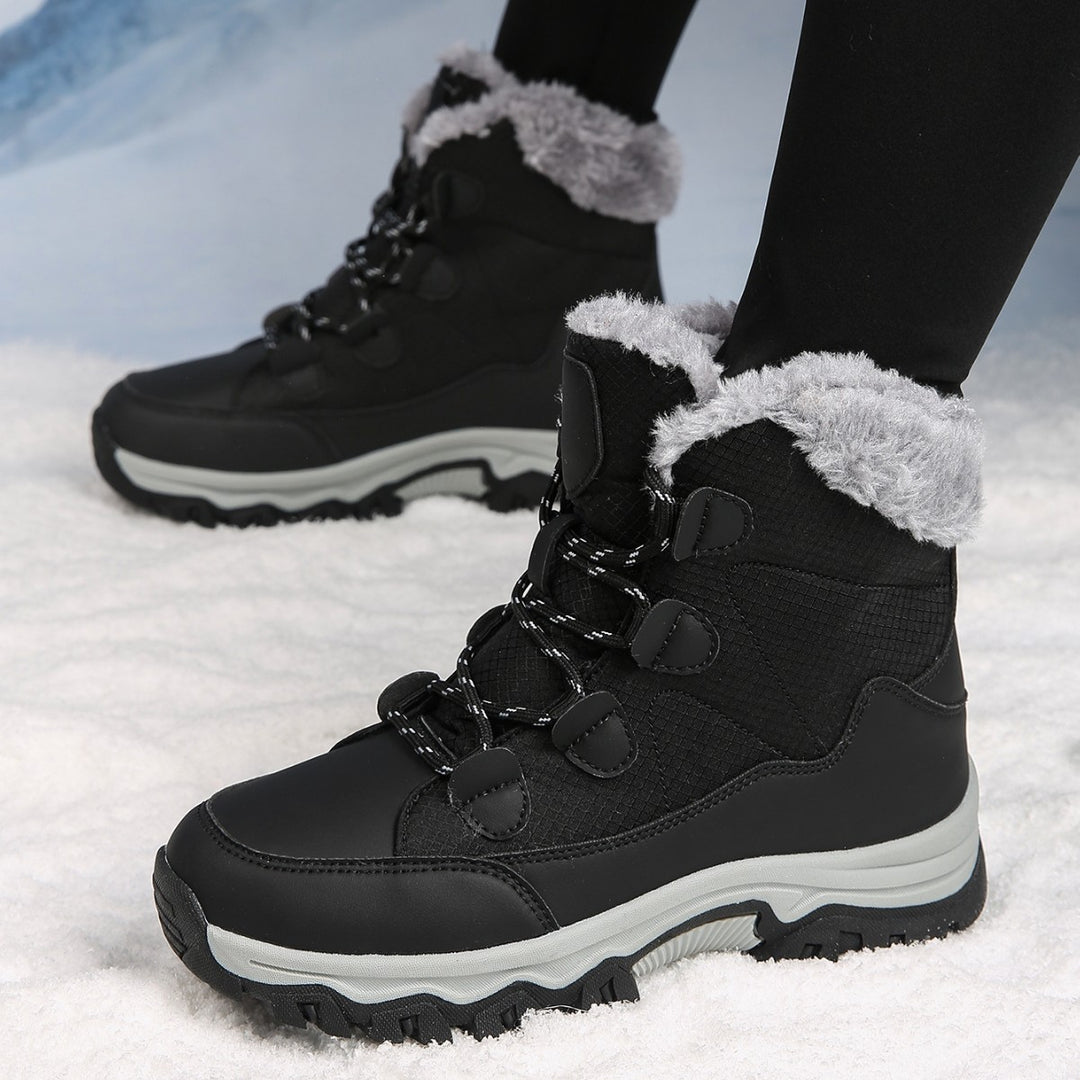 Damen Warme Winterstiefel mit isolierendem Fleece und rutschfester Sohle Drune