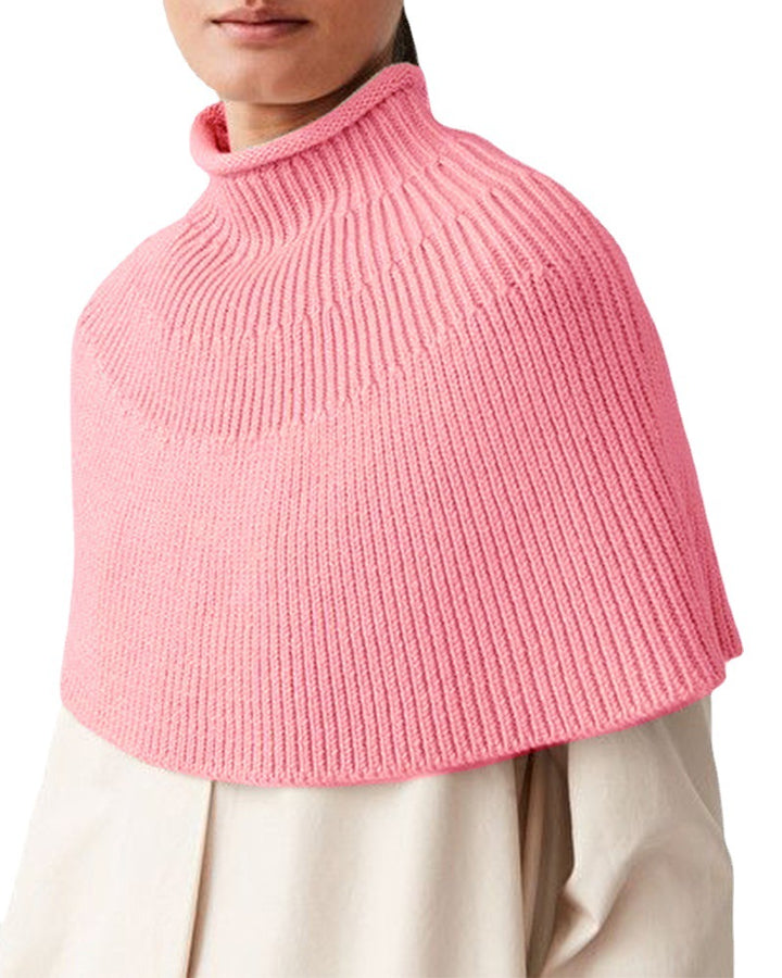 Damen Strickcape mit hochgeschlossenem Kragen Drune