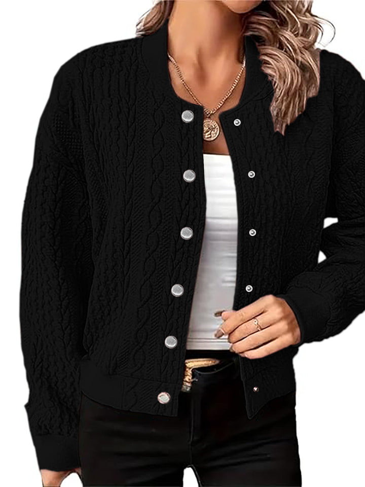 Damen Strickjacke mit strukturierter Oberfläche und Knopfverschluss Drune
