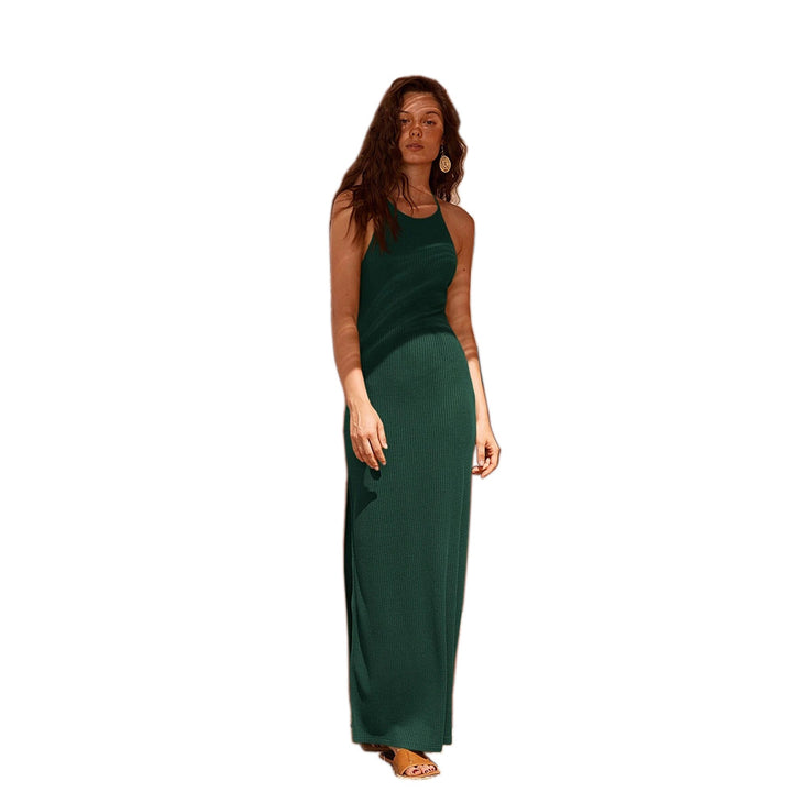 Damen Maxikleid mit edler Rippstruktur und figurbetontem Schnitt Drune