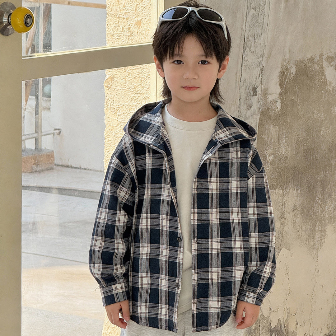 Kinder Karierter Hemdjacke Drune