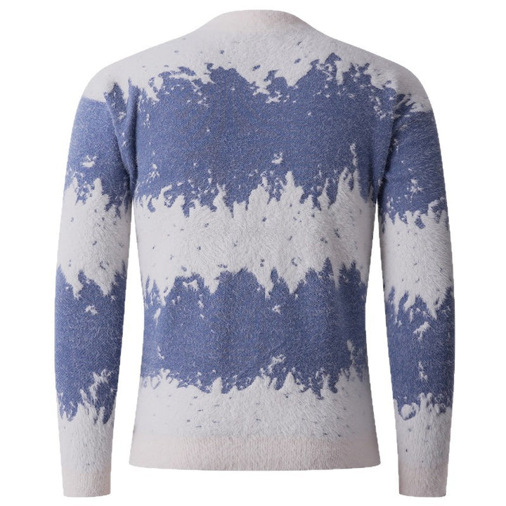 Herren trendiger Pullover mit strukturiertem Farbverlauf Drune