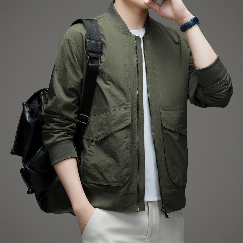 Herren sportliche Bomberjacke mit praktischen Taschen und stylishen Details Drune