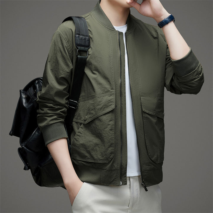 Herren sportliche Bomberjacke mit praktischen Taschen und stylishen Details Drune