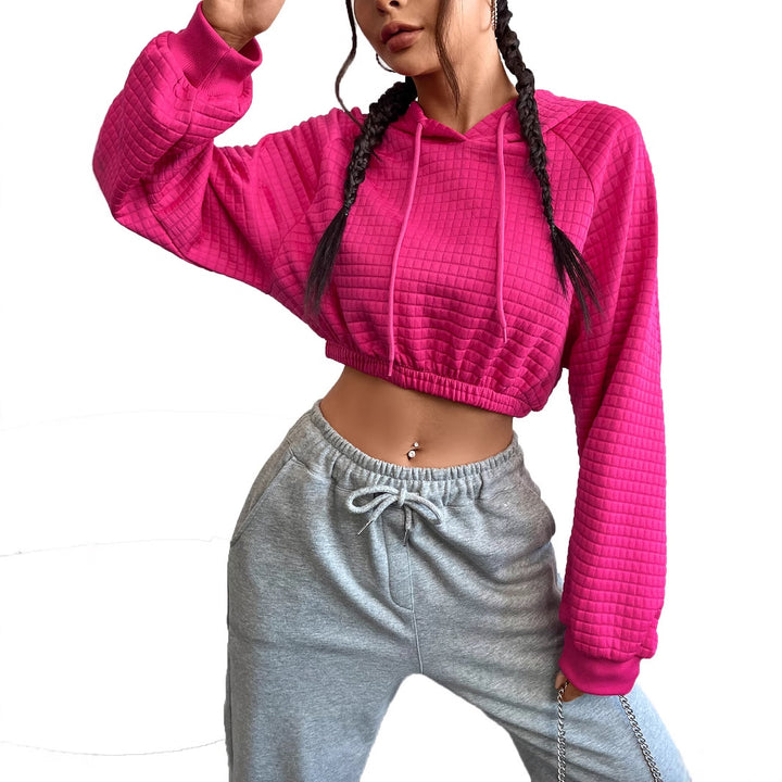 Damen cropped Hoodie mit strukturiertem Design Drune