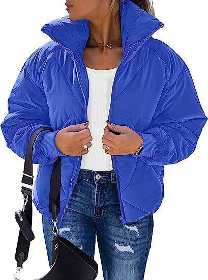 Damen Wärmeisolierte Steppjacke mit hohem Kragen und elastischen Bündchen Drune