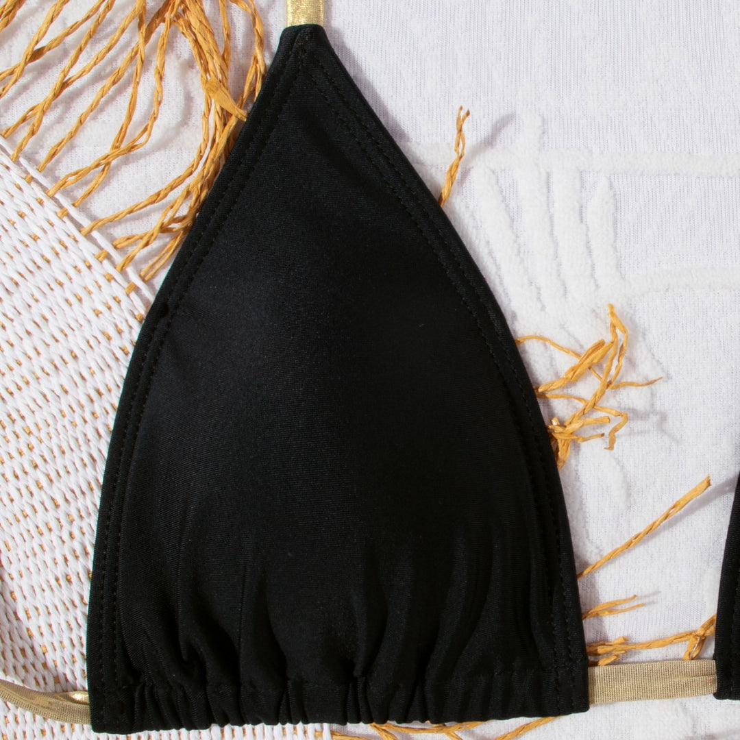 Damen Triangel-Bikini mit glamourösen Banddetails Drune