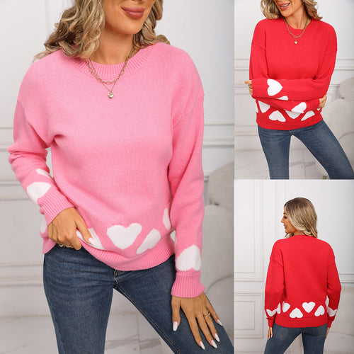 Damen modischer Pullover mit herzigem Design und weichem Material Drune