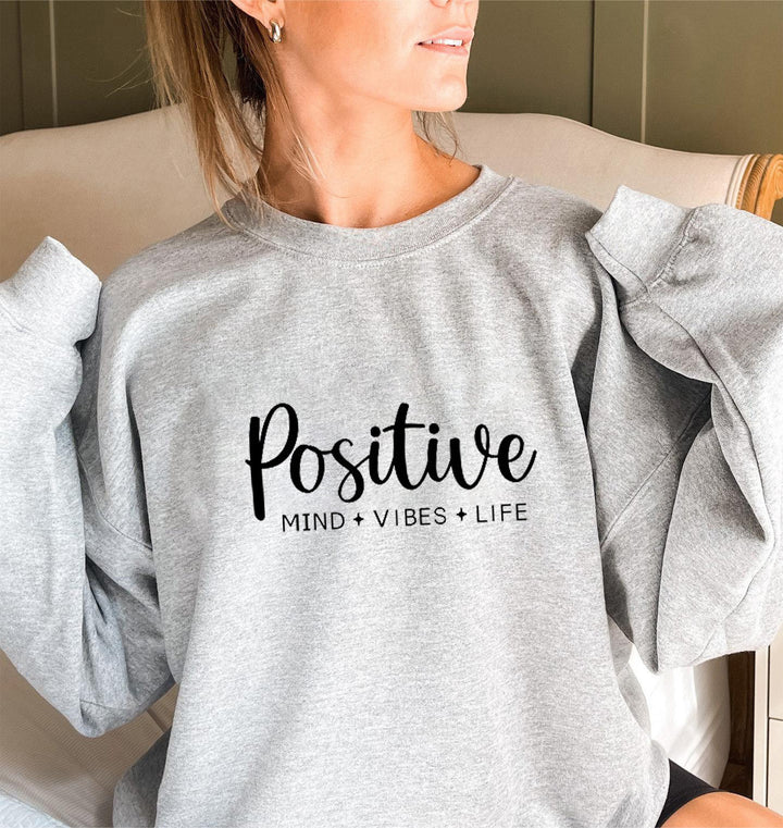 Damen Sweatshirt mit voluminösen Ärmeln und inspirierendem Aufdruck Drune