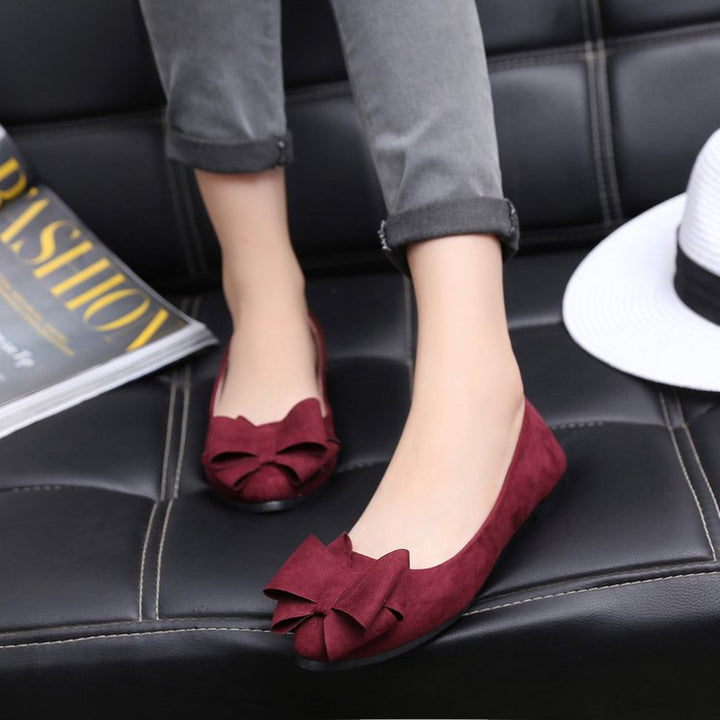 Damen Ballerina mit dekorativen Schleifenapplikationen und bequemer Passform Drune