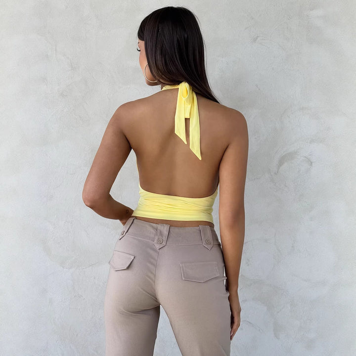 Damen Crop-Top mit raffiniertem Knotendetail Drune