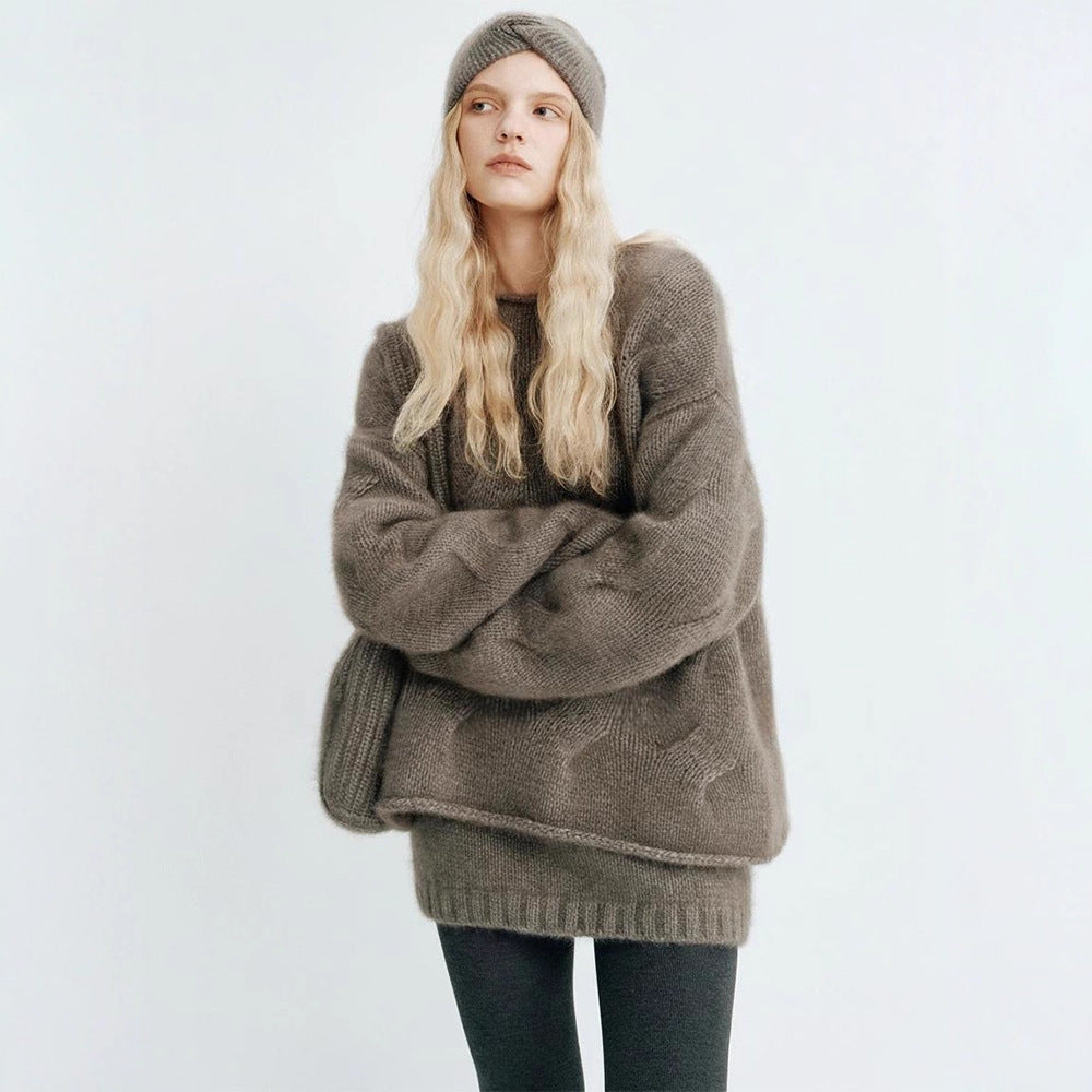 Damen Kuscheliger Oversized-Pullover aus mohair Drune