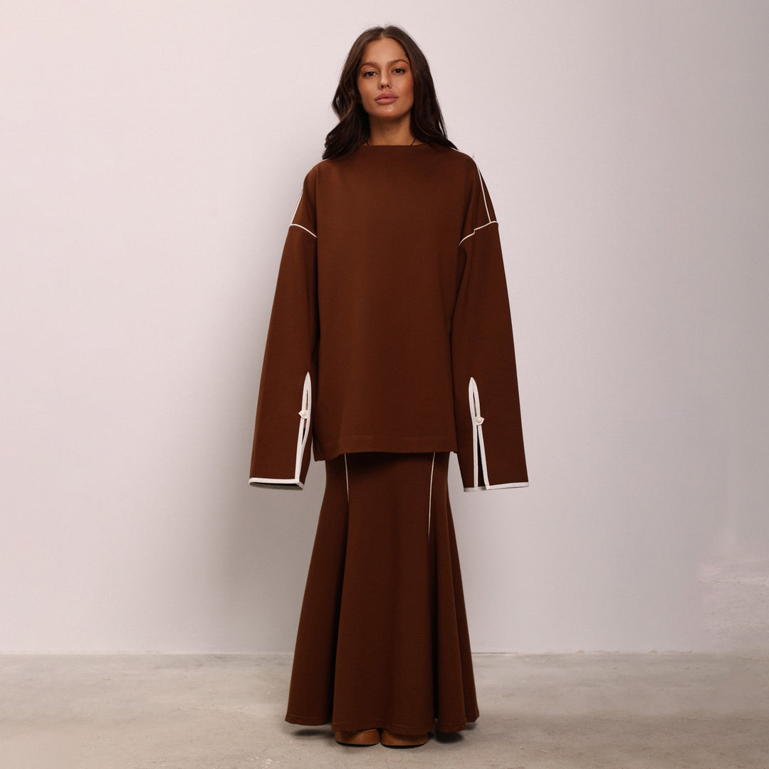 Damen Modisches Oversized Zwei-in-eins Kleidungsset Drune