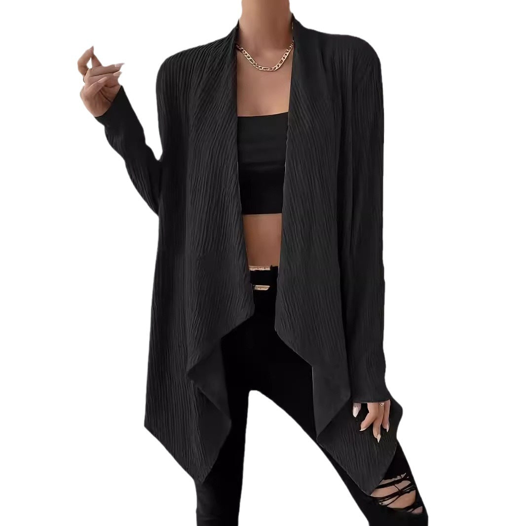 Damen Wickeljacke im lässigen Stil mit strukturiertem Design Drune