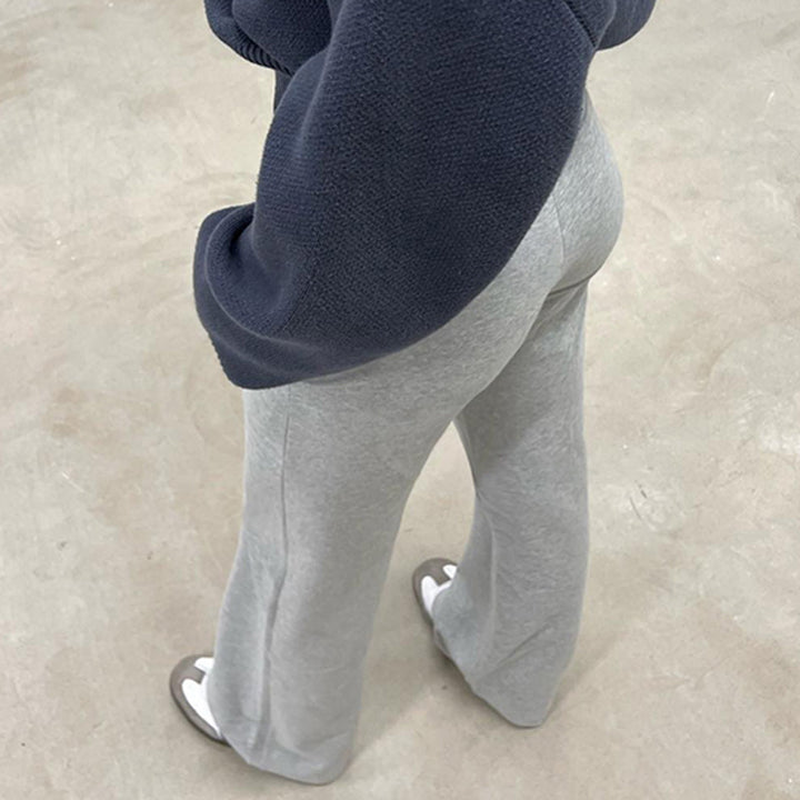 Damen Flared Sweatpants mit elastischem Bund und verstellbarem Kordelzug Drune