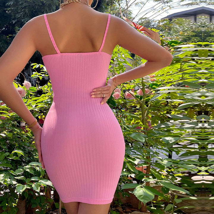 Damen figurbetontes Minikleid mit Rüschendetails und Kordelzug Drune