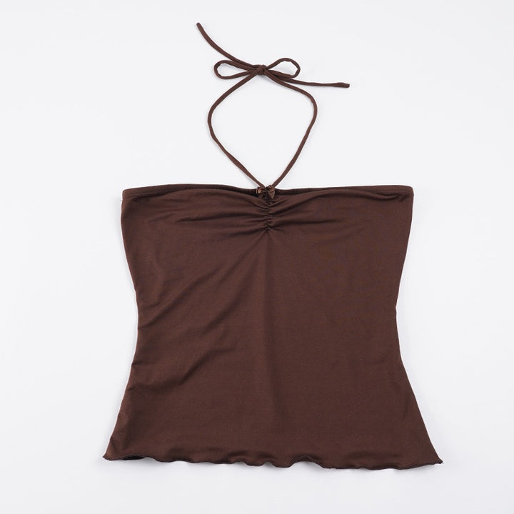 Damen Bandeau-Top mit raffinierten Raffungselementen und verstellbaren Trägern Drune