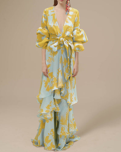 Drune | Bedrucktes Chiffon Festtagskleid