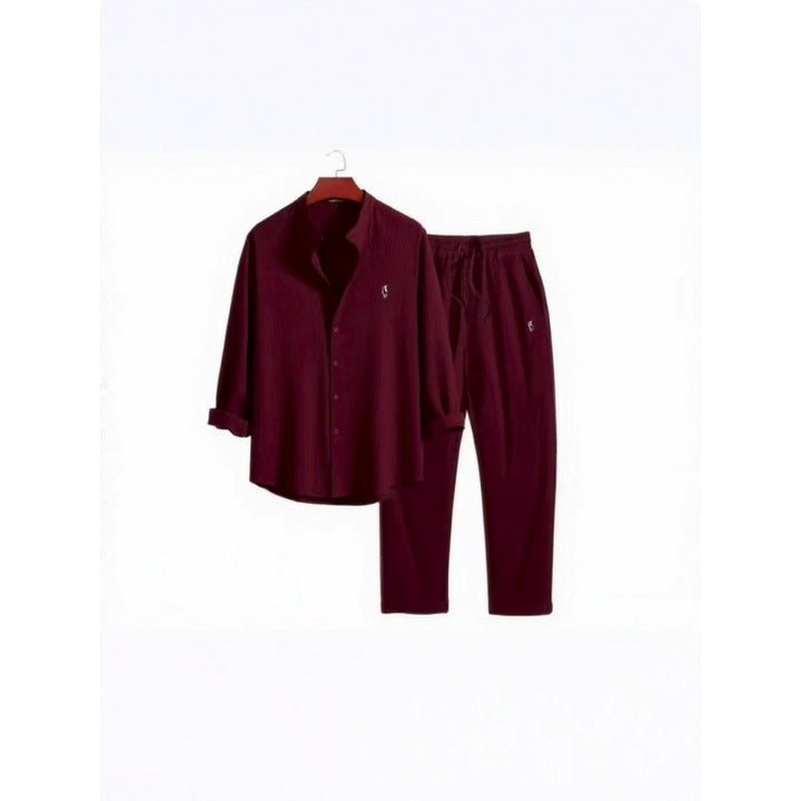Damen Schlafanzugset mit elegantem Hemd und bequemen Hosen Drune
