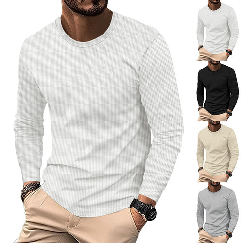 Herren nan strukturiertes Waffel-Langarmshirt aus Thermo-Jersey Drune