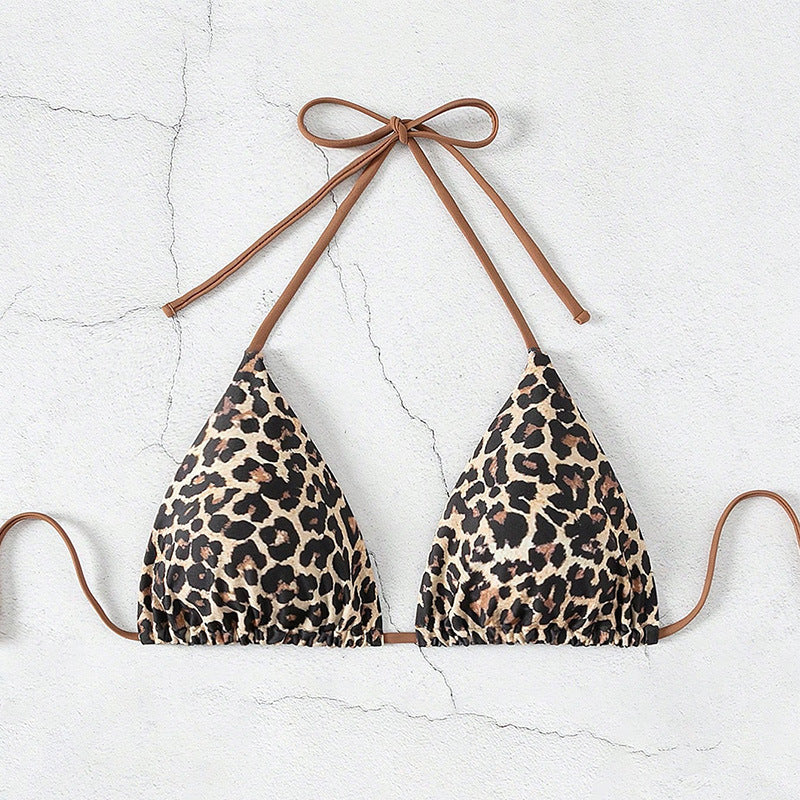 Damen Triangel-Bikini mit verspieltem Leopardenmuster Drune