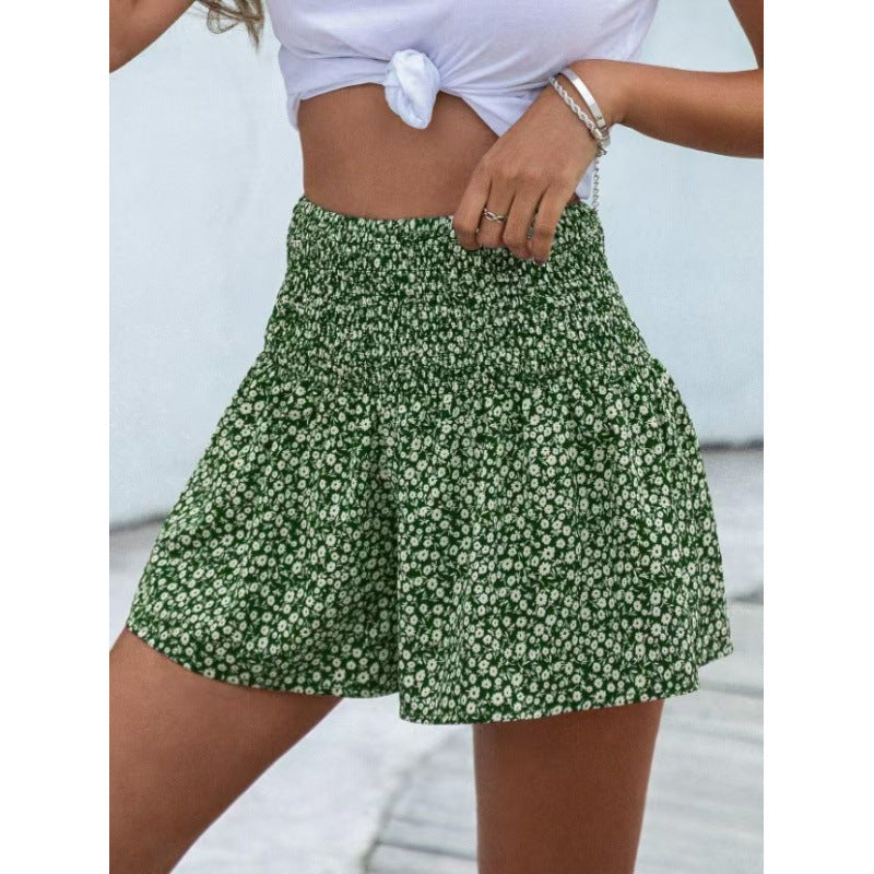 Damen Shorts mit elastischem Taillenbund und floralem Design Drune