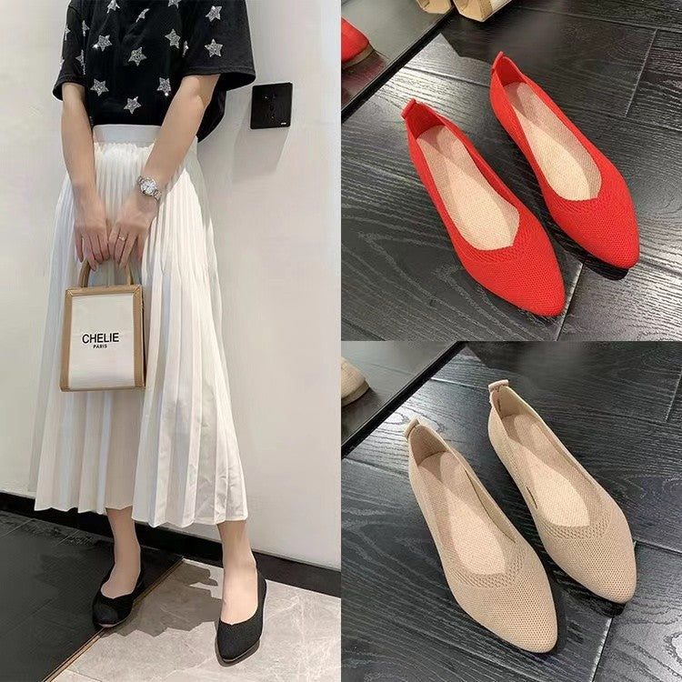 Damen elegante und atmungsaktive Ballerinas mit flexiblem Fußbett Drune