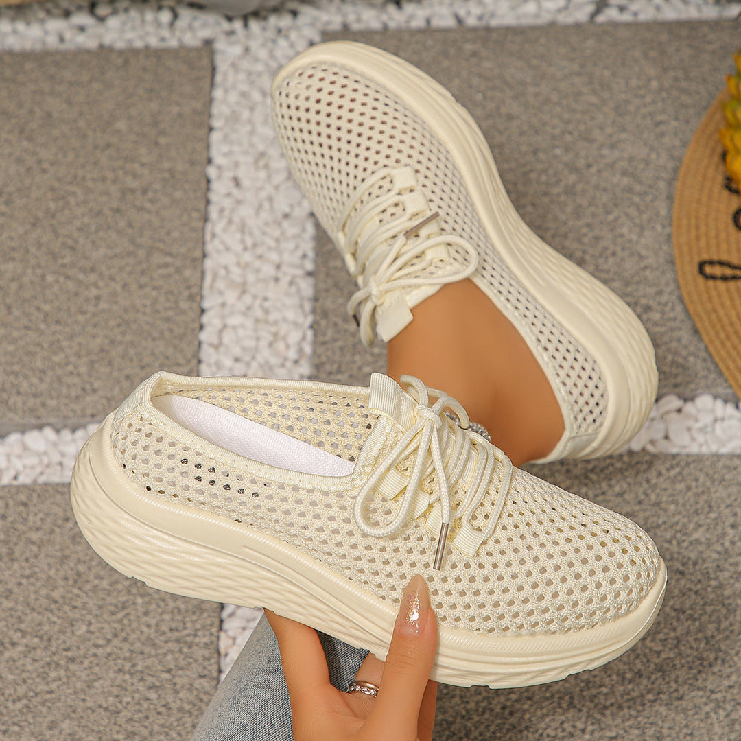 Damen atmungsaktive Sneaker mit elastischem Obermaterial und komfortabler Sohle Drune