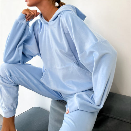 Damen Legere und kuschelige Fleece-Jogginganzug Drune