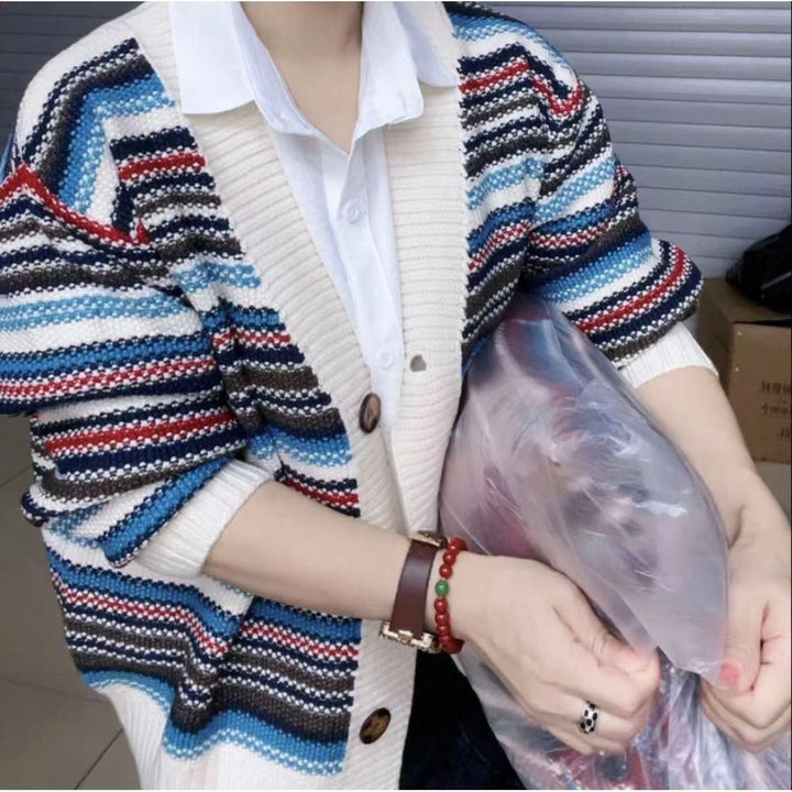 Damen Strickjacke mit vielfältigem Streifendesign Drune
