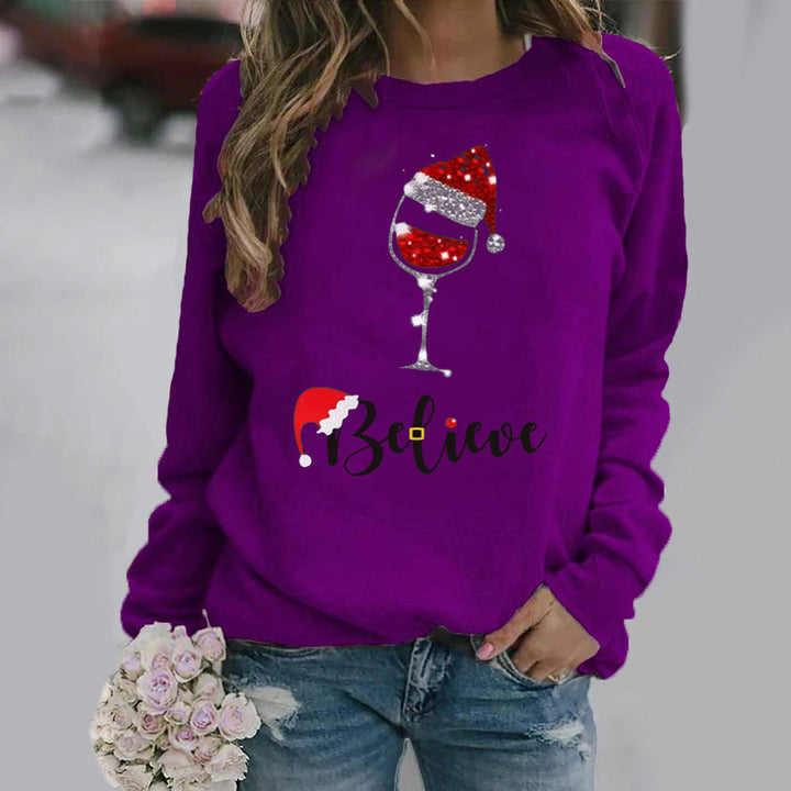 Drune | Sweatshirt - Lockere Passform - Baumwollmischung - Rundhalsausschnitt - Festlicher Grafikdruck