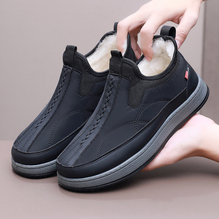 Damen Komfortable und warme Slip-On Freizeitschuhe mit Innenfutter Drune