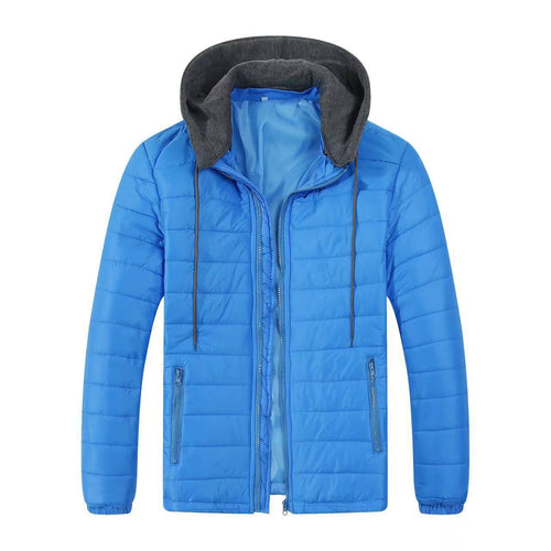 Herren gesteppte Übergangsjacke mit verstellbarem Kapuzenkragen und isolierender Füllung Drune
