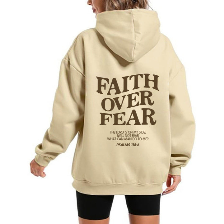 Damen Kapuzensweater mit motivierendem Schriftzug und bequemem Schnitt Drune