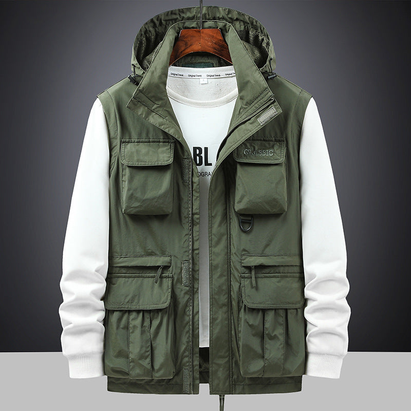 Herren nan multifunktionale Fieldjacke mit Kapuze und zahlreichen Taschen Drune