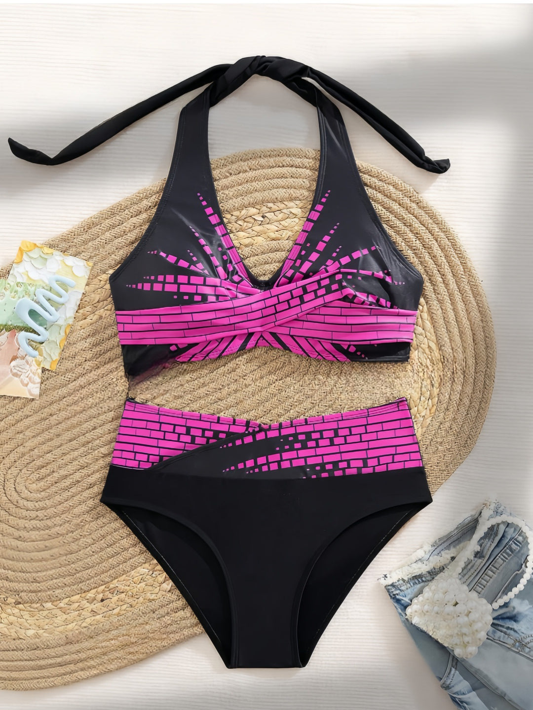 Damen Bikini-Set mit exquisitem Karomuster Drune
