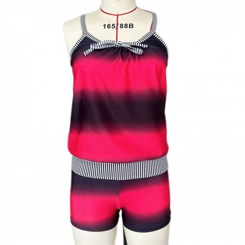Damen Bikinioberteil mit lässigem Schnitt und kurzen Hosen Drune