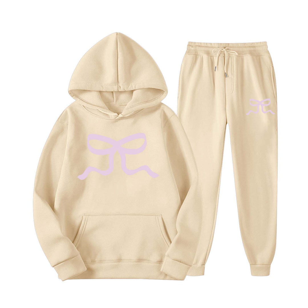 Damen lässiger Hoodie und Jogginghose Set Drune