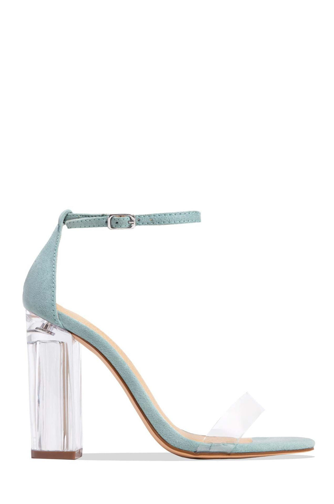 Damen elegante High Heel Sandalen mit transparentem Blockabsatz Drune