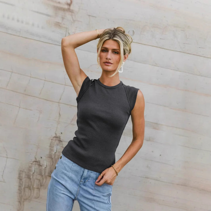 Damen figurbetontes Rib-Tanktop Drune