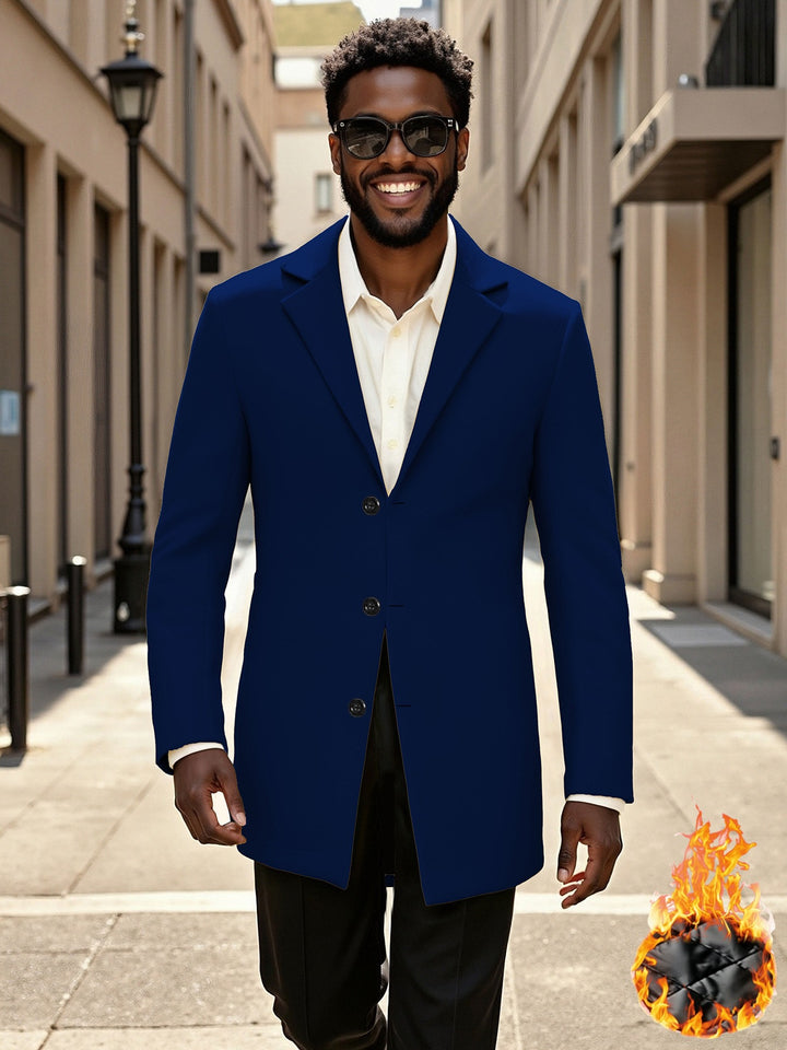 Herren eleganter und modischer Langmantel Drune